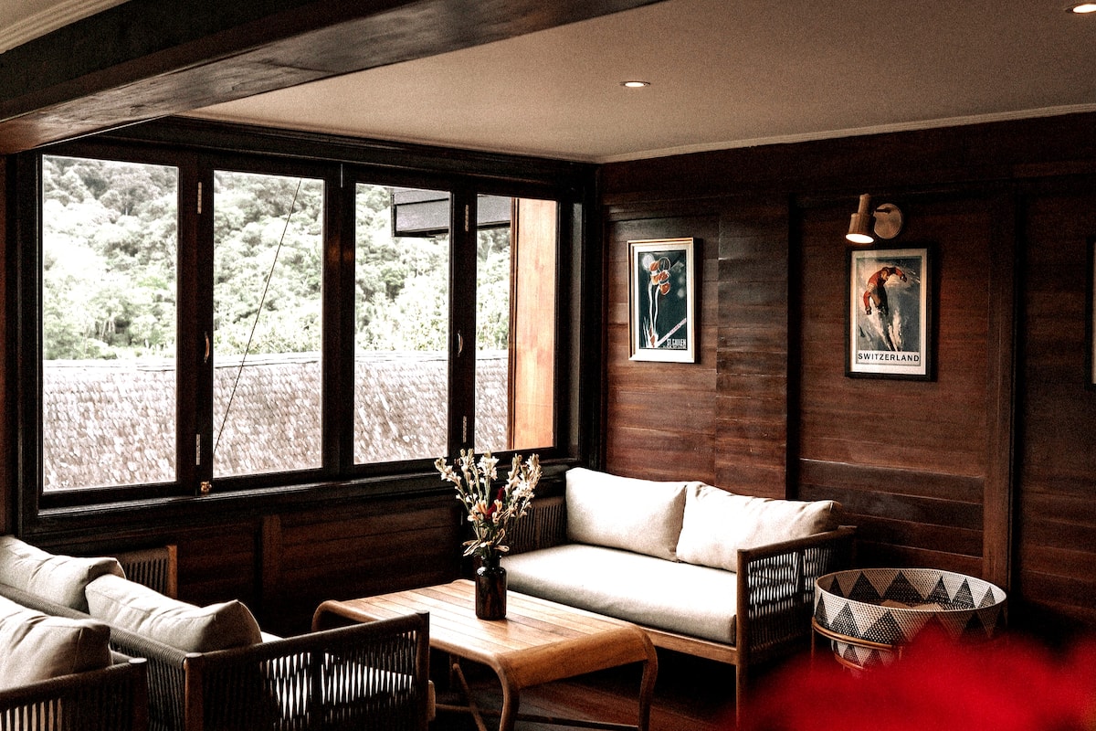 Living and dining area on first floor