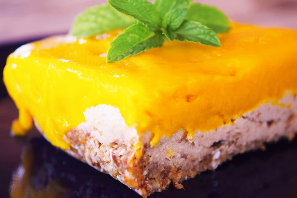 our famous raw vegan mango pie