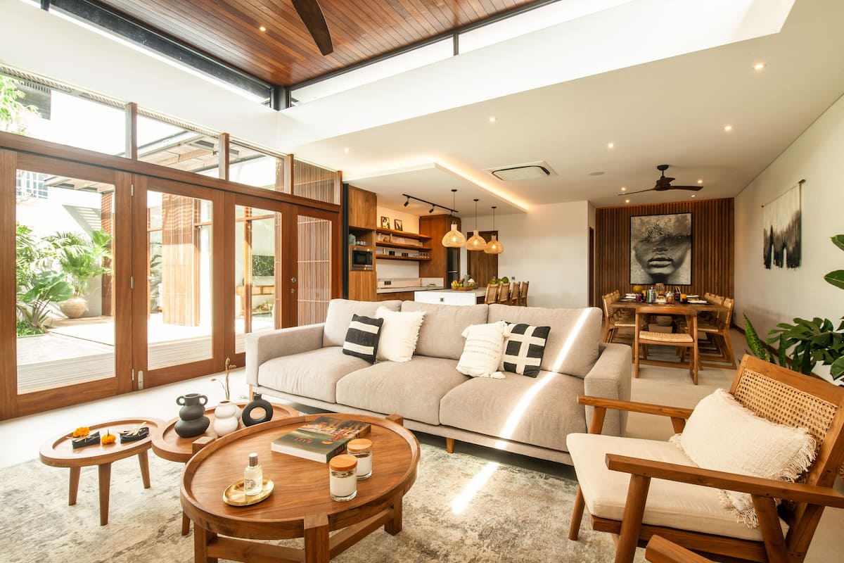 Living room with large comfy sofas
